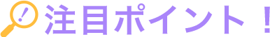 注目ポイント